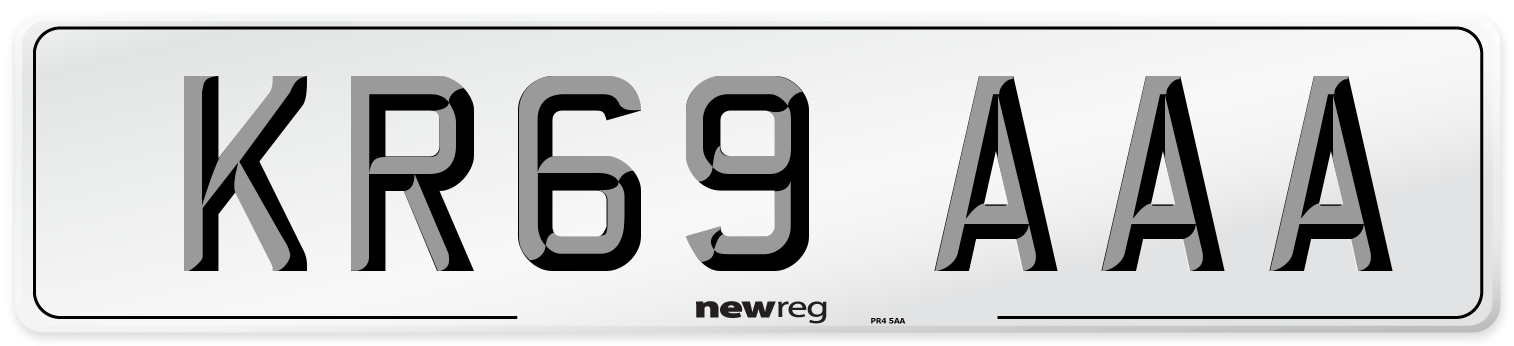 KR69 AAA Number Plate from New Reg